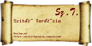 Szitó Terézia névjegykártya