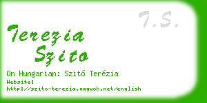 terezia szito business card