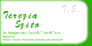 terezia szito business card